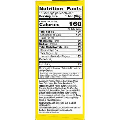 Nature Valley Sweet and Salty Nut Granola Bars, Peanut, 15 Bars, 18 oz