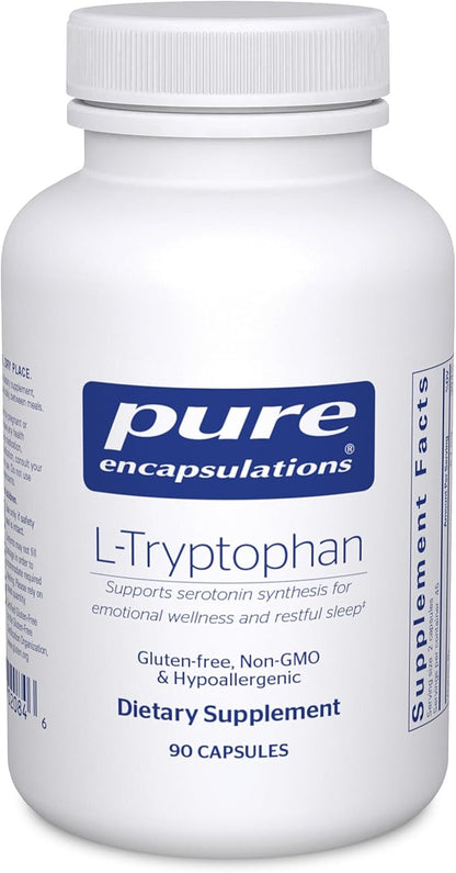 Pure Encapsulations L-Tryptophan | Amino Acid Supplement for Relaxation, Serotonin Support, PMS, and Sleep* | 90 Capsules
