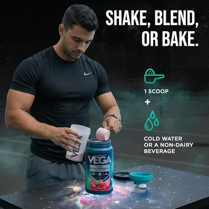 Vega Protein + Supergreens - 20g Plant-Based Protein, Berry, 26 Servings, Real Greens & Veggies, Vegan Keto, 0g Added Sugar, Non-GMO, Gluten Free, Dairy Free, 1.7lbs (Packaging May Vary)