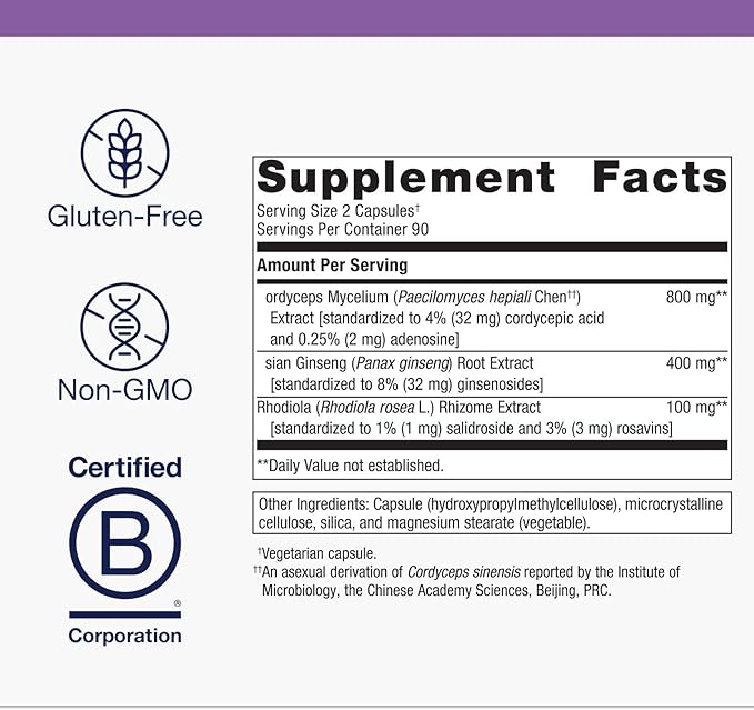 Metagenics Adreset - Adaptogen Formula with Rhodiola, Panax Ginseng & Cordyceps - Supports Stress Resilience, Energy & Fatigue Relief - Non-GMO, Gluten-Free & Vegetarian - 180 Capsules