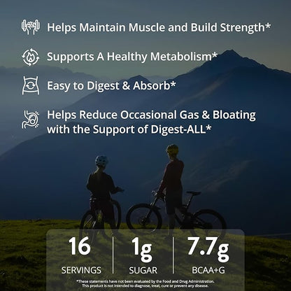 MRM Nutrition Whey Protein - Chocolate Flavored, Microfiltered Whey Protein Isolate & Concentrate, 16 Different Probiotic Strains, BCAAs, & Digestive Enzymes, Gluten Free, for Women & Men - 16 Servings