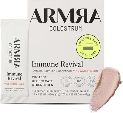 ARMRA Colostrum Powder | Vine Watermelon | Gut Health & Bloating | Skin & Hair | Immunity | Keto, Gluten & Fat-Free | 30 Servings