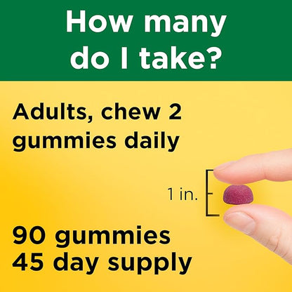 Nature Made High Absorption Magnesium Citrate 200 mg per serving, Magnesium Supplement for Muscle, Nerve, Bone and Heart Support, 90 Magnesium Gummies, 45 Day Supply