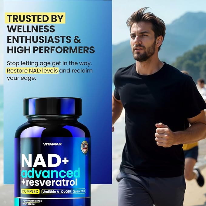 Liposomal NAD+ Supplement Extra Strength | Urolithin A, Resveratrol, CoQ10 - Women & Men - ALA, Green Tea, Quercetin, Lycopene | High Purity, Energy & Regeneration - Made in USA – 60ct