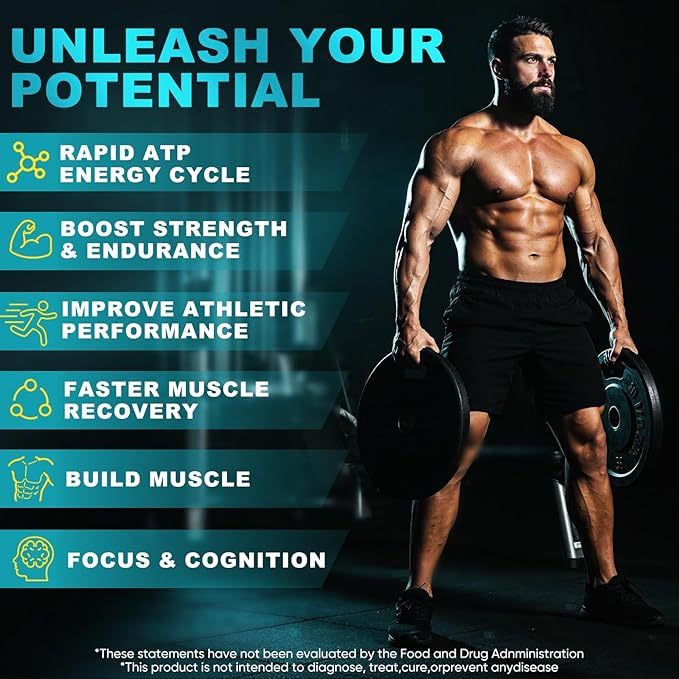 99.99% Creatine Monohydrate Gummies for Men Women 5g, 7-in-1 Pre-Workout Complex with BCAA, Taurine, B12/6 & Electrolytes, 6X Boost Energy, Muscle Strength & Recovery, Brain Focus, Vegan, Sugar Free