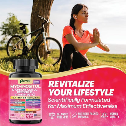 Myo-Inositol + Saffron – Hormonal Balance & Metabolic Support with D-Chiro, DIM, Berberine & Ashwagandha + 6-in-1 Saffron Blend with Lutein, Zeaxanthin, Green Tea & Glucomannan