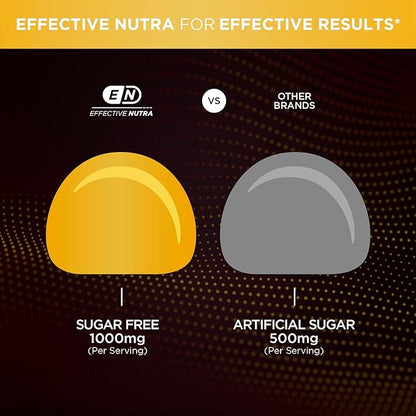Effective Nutra Shilajit Gummies 1000mg | Pure Shilajit Resin for Energy, Brain & Immunity | Supplement for Men & Women | Sugar-Free, Vegan, Gluten-Free | Natural Berry Flavor, Made in USA (90ct)