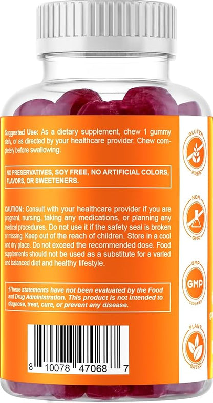 Vitamatic Vitamin D3 Gummies – 5000 IU Per Gummy | 60 Gummies per Bottle | Pack of 2 (Total 120 Count) Great Taste | Supports Bone, Teeth, Mood, Joint & Immune Health