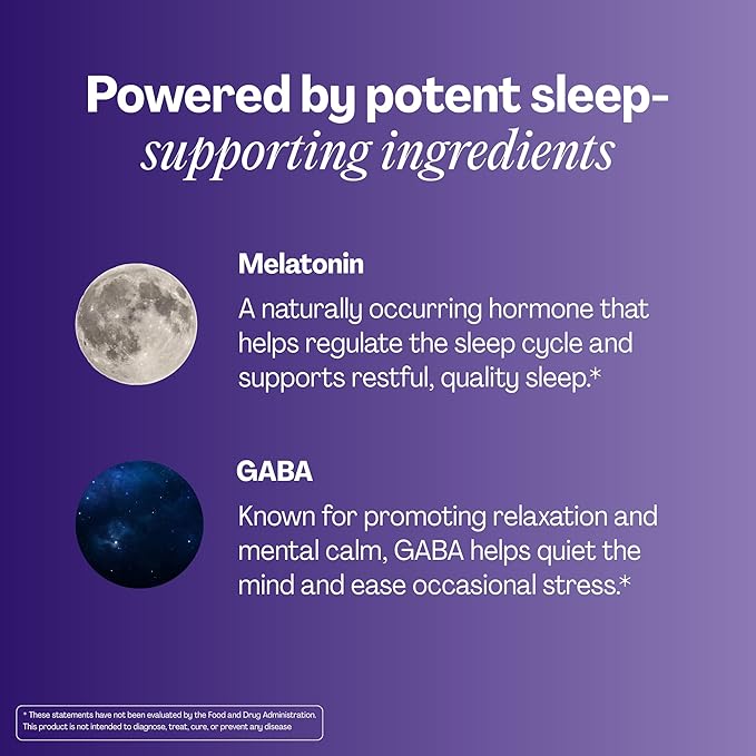 URVI® Sleep Gummies – 1mg Melatonin, 500mg GABA, Lemon Balm, Lavender, Valerian & Passionflower – Relaxation & Restful Sleep – Vegan, Sugar-Free, Gluten-Free – Cherry Flavor, 60 Count