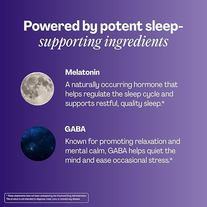 URVI® Sleep Gummies – 1mg Melatonin, 500mg GABA, Lemon Balm, Lavender, Valerian & Passionflower – Relaxation & Restful Sleep – Vegan, Sugar-Free, Gluten-Free – Cherry Flavor, 60 Count