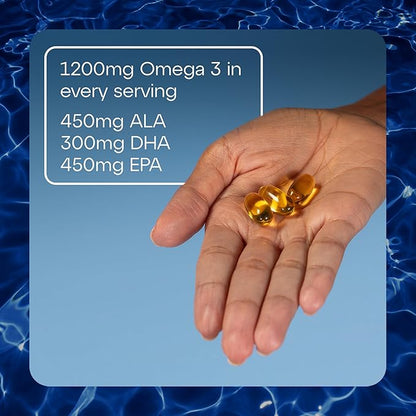 TheraTears Omega 3 Supplement for Eye Care,1200mg Fish Oil and Organic Flaxseed Oil with Vitamin E,180 Count (Pack of 2)