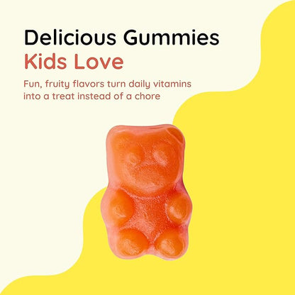 CHILDLIFE ESSENTIALS Multivitamin Gummies for Kids - Children's Vitamins, Kids Multivitamins with DHA, Sugar Free - Natural Strawberry, 90 Count