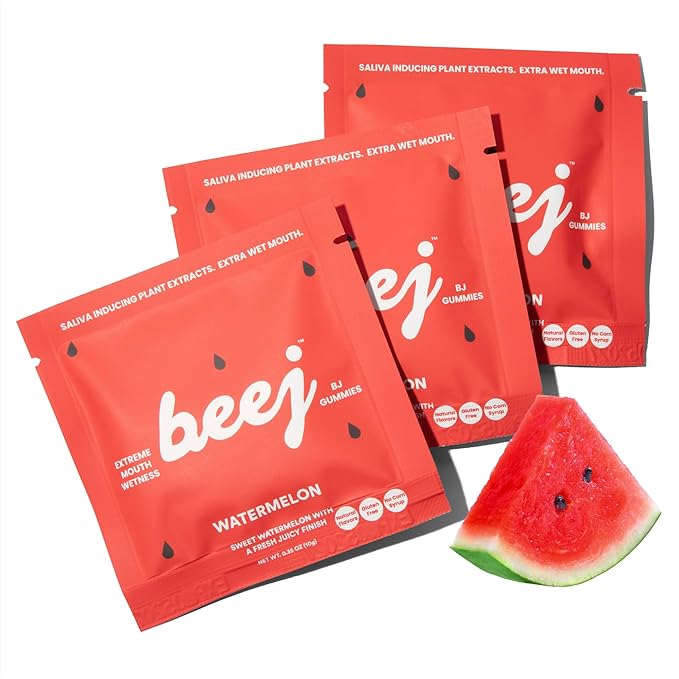 BJ Gummies, Candy For an Extra Wet Mouth.(3 pack), Watermelon