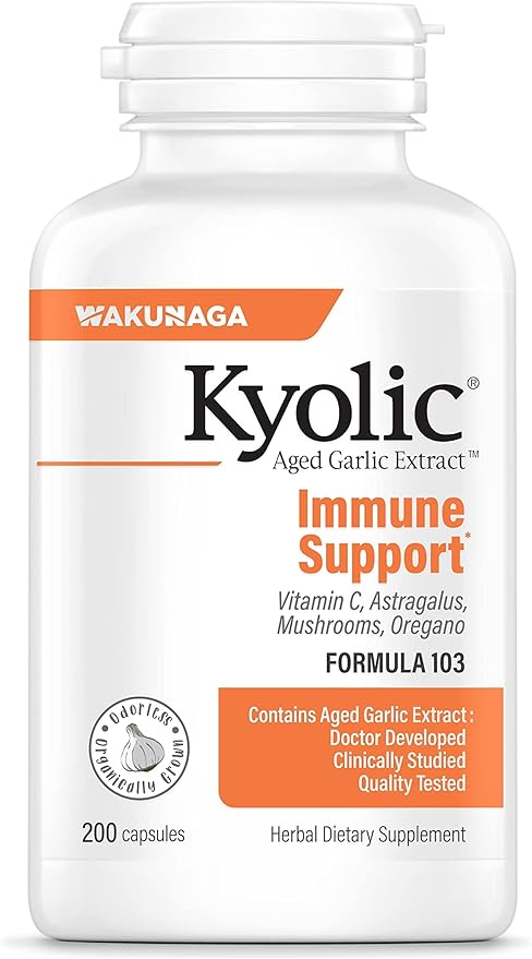 Kyolic Aged Garlic Extract Formula 103, Immune Support*, 200 Capsules