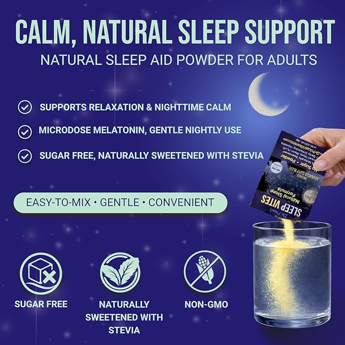 Dr. Price’s Natural Sleep Aid Powder – Berry-Citrus, 30 Packs | Sleep Powder Drink Mix with Magnesium, Microdose Melatonin & Tryptophan | Sleep Support for Adults | Doctor-Formulated, Made in USA