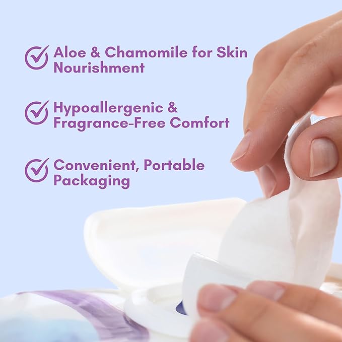 Nurture XL Antibacterial Body & Hand Sanitizing Wipes | Alcohol-Free Antiseptic Wet Towelettes for Germ Removal, Disinfecting Skin, Sanitizing Hands |Cleaning Cloths | Adults & Baby | Thick & Strong