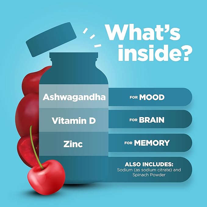 Phytoral Calming Ashwagandha Gummies for Men and Women - Root Extract with Zinc and Vitamin D - Tasty Adaptogen Stress Gummies for Adults - Energy & Mood Support - 60 Ct