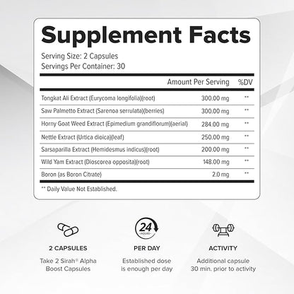 Testosterone Booster for Men - Male Enhancing Supplement - Test Booster for Endurance, Drive, Stamina, Strength, Size, Libido & Lean Muscle Growth - Supports Healthy Blood Circulation - 120 Pills