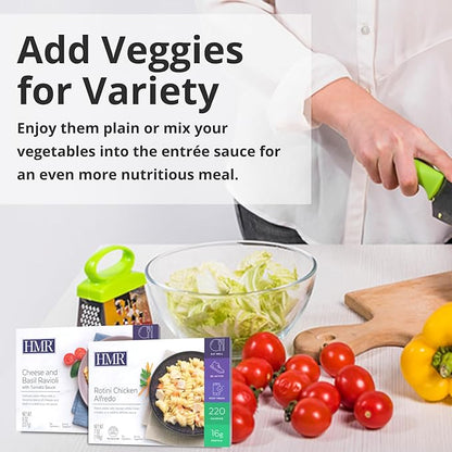 HMR Pasta Picks Entrée Pack, Pre-Packaged Lunch or Dinner to Support Weight Loss, Pack of 6 Ready to Eat Meals, 10-16 grams of Protein per Entrée, Low Calorie Food, 7-8 oz Servings per Meal