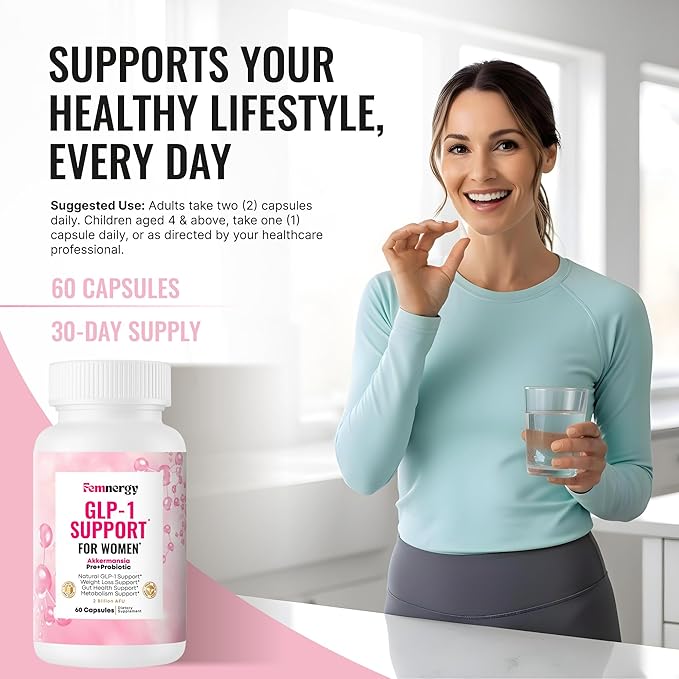 GLP-1 Support Weight Loss Probiotic Supplement for Women - Natural Appetite Suppressant Metabolism & Gut Health - GLP1 Support to Activate Daily Hunger Control & Fat Burn Support