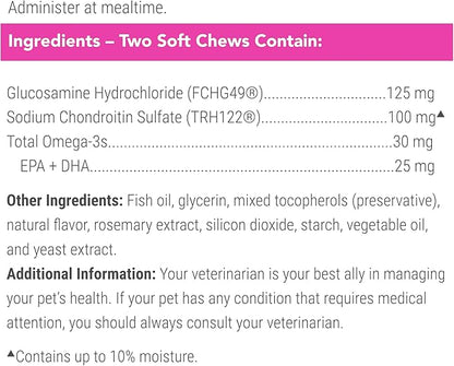 Nutramax Cosequin for Cats Joint Health Supplement, Contains Glucosamine for Cats, Plus Chondroitin and Omega-3s, Supports Joint and Skin and Coat Health, Soft Chews, 60 Count