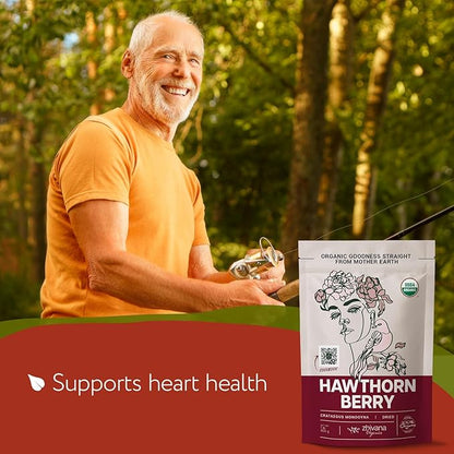 Hawthorn Berry Tea Organic (32oz.) - Hawthorne Berries for Herbal Tea, Tinctures, Recipes - Wild Crop - European Origin