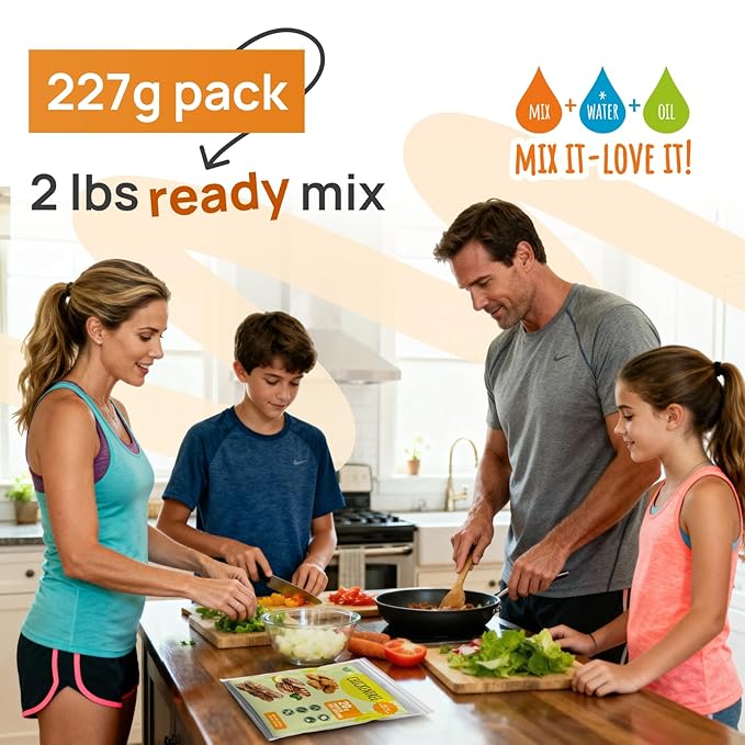 Creative Pea Plant-Based Chicken Style Meat Mix | High Protein Shelf-Stable Vegan Protein | Pea Protein | Just Add Water & Oil | For Burgers, Nuggets, Patties & Kebab | Gluten-Free | 227g
