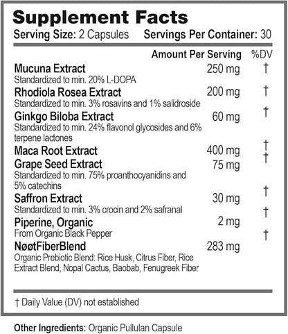 NOOT Happy Me – Natural Mood Support Supplement for Women and Men, Saffron Supplement, Rhodiola & Maca Adaptogens for Calm, Focus & Emotional Balance, Happy Pills, Vegan, Plant-Based, 60 Capsules