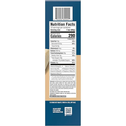 CLIF BUILDERS Protein Bars - Vanilla Almond Flavor - 20g Plant Based Protein - Gluten Free - Non-GMO - Low Glycemic - No Artificial Sweeteners - 2.4 oz. (12 Pack)