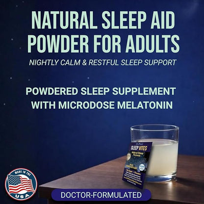 Dr. Price’s Natural Sleep Aid Powder – Berry-Citrus, 30 Packs | Sleep Powder Drink Mix with Magnesium, Microdose Melatonin & Tryptophan | Sleep Support for Adults | Doctor-Formulated, Made in USA