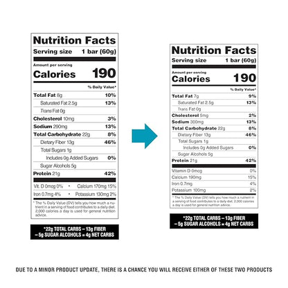 Quest Nutrition Cookies & Cream Protein Bars, 21g Protein, 4g Net Carbs, 1g Sugar, High Fiber, Gluten Free, Keto Friendly, 4 Count
