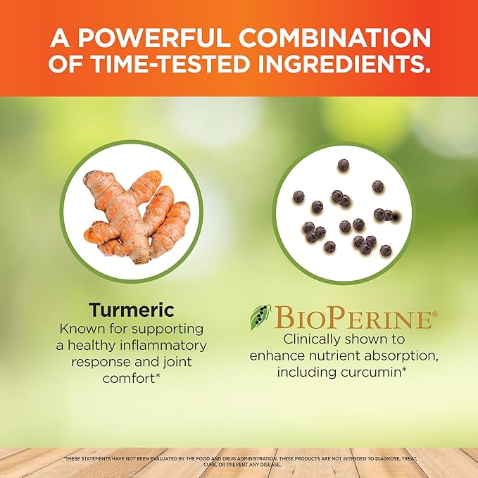 Organic Turmeric Curcumin Supplement Capsules – Made in USA – Extra Strength with BioPerine and 95% Curcuminoids for Joint Health and Healthy Inflammation Support – 60 Vegan Pills