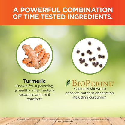 Organic Turmeric Curcumin Supplement Capsules – Made in USA – Extra Strength with BioPerine and 95% Curcuminoids for Joint Health and Healthy Inflammation Support – 60 Vegan Pills