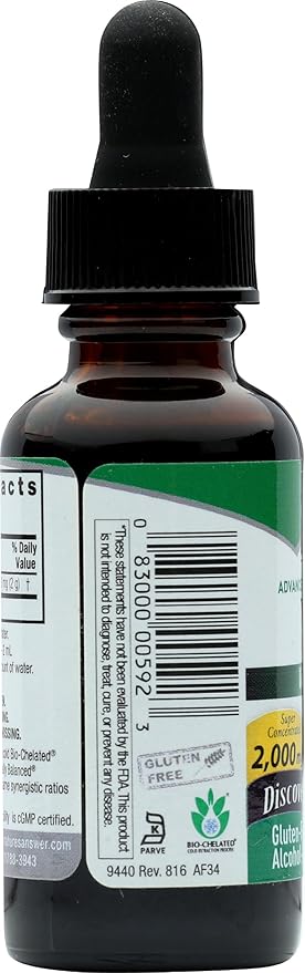 Nature's Answer Vitex Berry | Supports Healthy Female Hormonal Balance | Alcohol-Free, Gluten-Free, Kosher Certified & No Preservatives 1oz