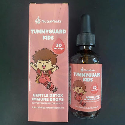 Kids Liquid Botanical Drops – Natural Blend with Prebiotics, Chamomile, Ginger & Elderberry – Sugar-Free, Alcohol-Free, Non-GMO – 2 fl oz