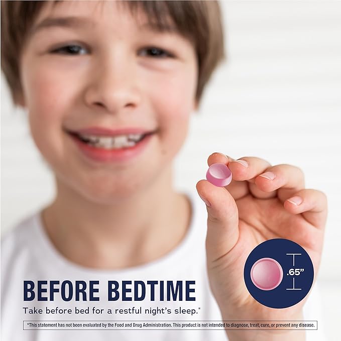 Natural Vitality Kids Calm Sleep Melatonin 1mg Gummies | Nighttime Cherry Flavor | 100% Drug Free | Non-GMO, Vegan & Gluten Free Supplement | 90 Count