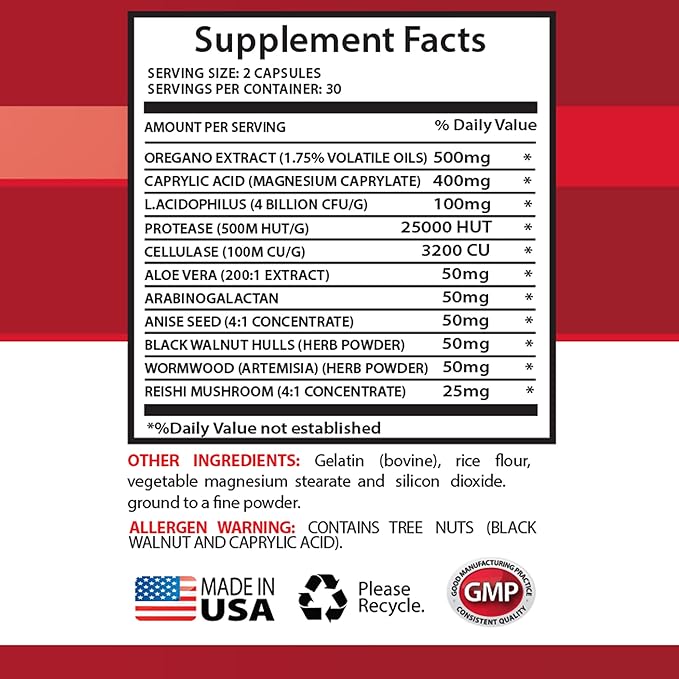 Immunity Support Supplement - Candida Away Plus - Candida Digestive - Candida Cleanse Extra Strength - Digestive Pill - Candida Cleanse for Women and Men - Candida Overgrowth - 3 Bottles 180 Capsules