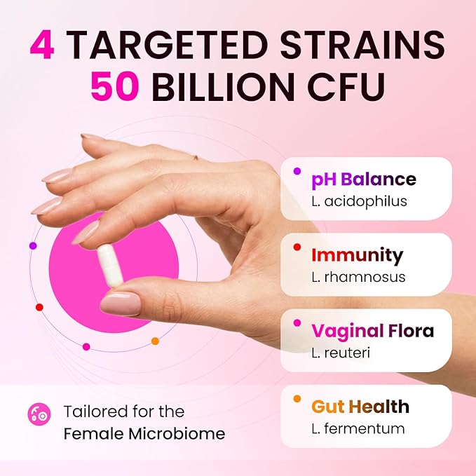 SonoHealth BioBloom Vaginal Probiotics for Women | pH Balance with Prebiotics & Lactobacillus Probiotic Blend Women's Vaginal Health Supplement | Promote Healthy Vaginal Odor & Flora (30 Servings)