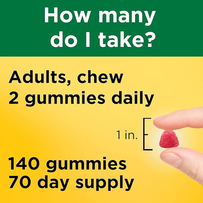 Nature Made Multivitamin + Omega-3, Multivitamin Gummies for Women and Men, Daily Nutritional Support, 140 Adult Gummy Vitamins & Minerals, 70 Day Supply