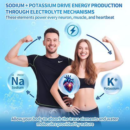 Magnesium Hydrogen Water Tablets, Tablets for Drinking Water - H2 Molecular Tabs | Magnesium* Pills, Electrolytes Hydration Supplement to Support Healthy Aging & Energy Boost (1 Pack)