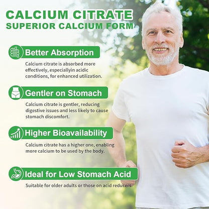 Pack of 2 Calcium Citrate Gummies 1200mg, Chewable Calcium Supplements for Women & Men, Sugar Free Calcium Gummies for Bone, Muscle & Immune Support, Pineapple Flavor, 120 Count