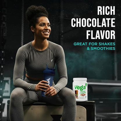 Vega Protein and Greens Protein Powder, Chocolate - 20g Plant Based Protein Plus Veggies, Vegan, Non GMO, Pea Protein for Women and Men, 1.2 lbs (Packaging May Vary) (Pack of 1)