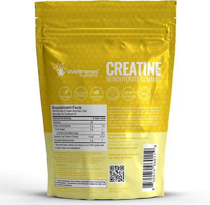 Creatine Gummies 5000mg, 30 Servings Creatine Monohydrate Gummies - Third-Party Tested Creatine for Women, Pineapple Flavor Creatine for Men, Muscle Growth, Strength, and Recovery - Pack of 1