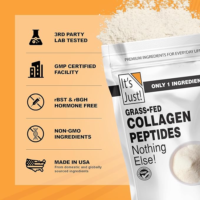 It's Just! - Collagen Peptides, Protein Powder, 40 Ounce, GrassFed Collagen (Bovine)