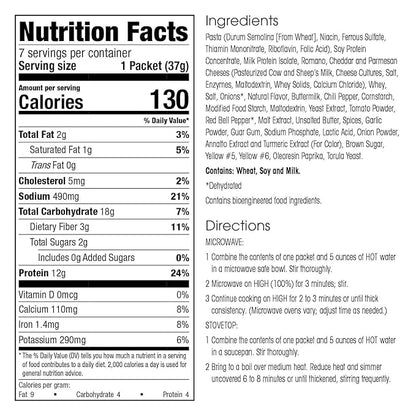 WonderSlim Protein Pasta, Spicy Cheese, 130 Calories, 12g Protein (7ct)