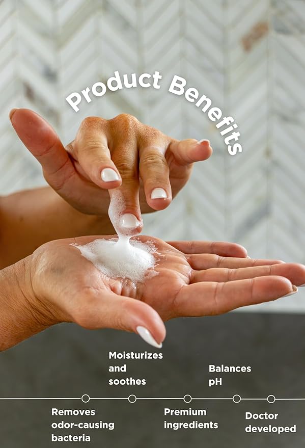 Feminine Wash for Sensitive Skin – Gentle Foaming Vulva Cleanser, pH Balanced, Fragrance-Free, Paraben & Glycerin Free, Doctor-Developed Natural Intimate Care (5 fl oz)