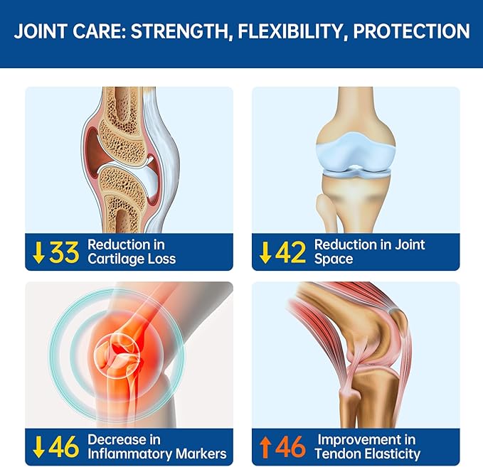 purmeo 5-Day Fast-Acting Joint Health Supplement - Support for Comfort, Cartilage, Strength & Flexibility - OVOMET Eggshell Membrane Glucosamine Chondroitin, MSM & Boswellia - Made in Germany, 120ct