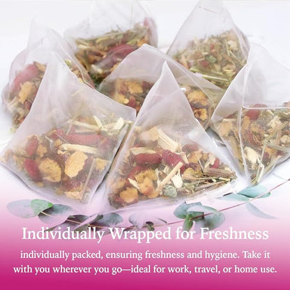 LEAFROOT Natural PCOS Tea for Women to Get Pregnant Fast, Herbal Spearmint Nettle leaf for Hormone Balance Bliss & Ovulation Fertility Tea, Overall Wellness to Regulate Menstrual Cycle and Womb Detox