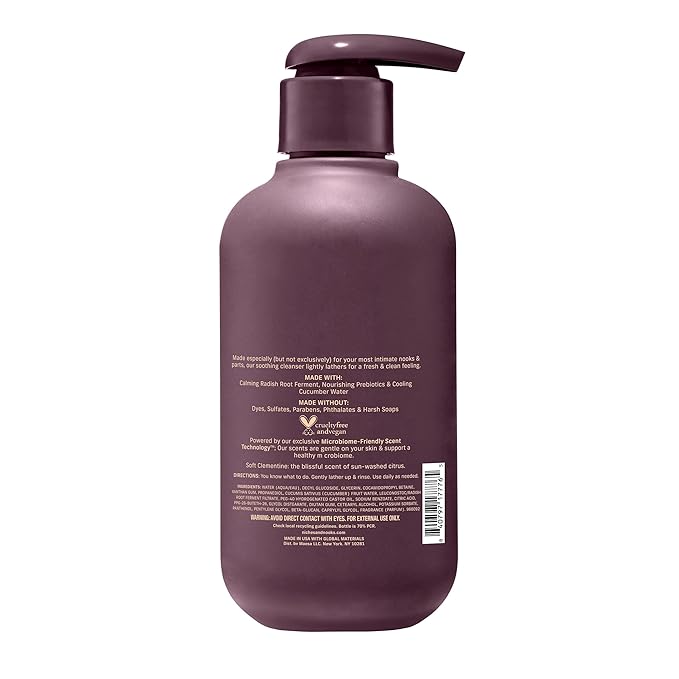 Niches & Nooks Gentle Nooks Cleanser – Soft Clementine – pH Balanced Feminine Wash for Women, Daily Intimate Cleanser, Odor Control, Sensitive Skin Safe – 7 oz
