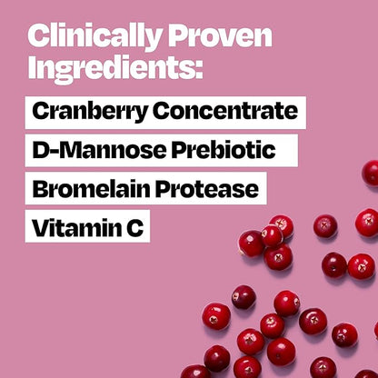 Cystex Urinary Tract Infection Support & Prevention - Cranberry Prebiotic Supplement with D-Mannose & Vitamin C for UTI Protection & Urinary Health Maintenance - 7.6 fl oz (Pack of 2)